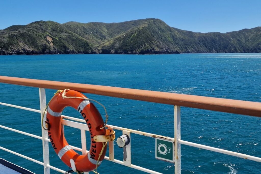 Ferry coming into Marlborough Sounds