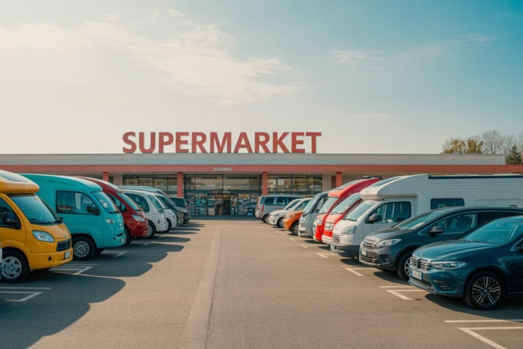 Supermarket friendly carparks for campervans