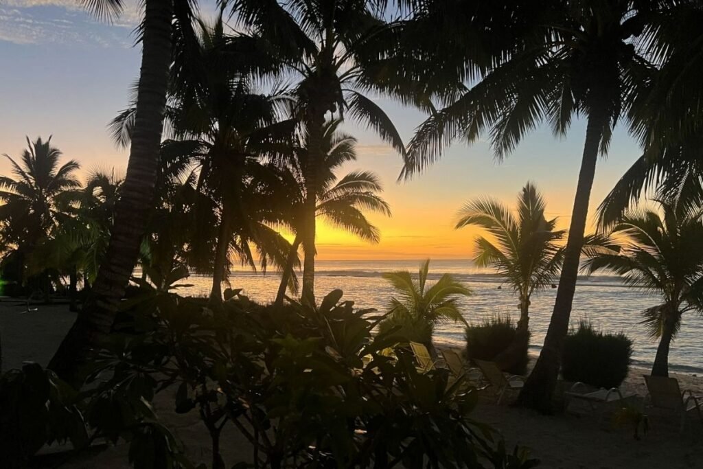 Beaches in Rarotonga Sunset