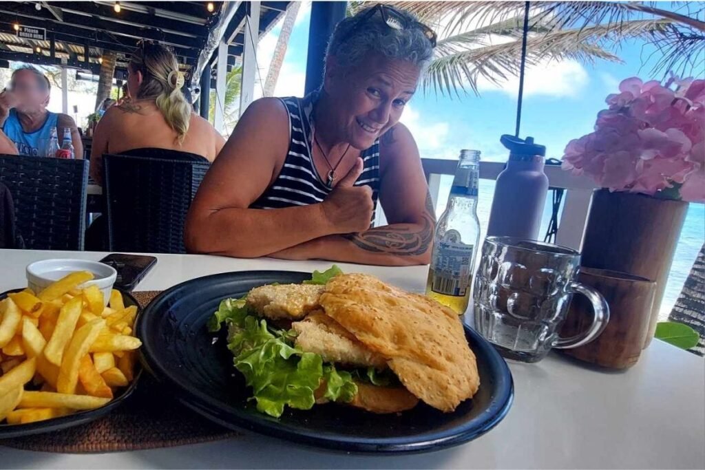 Charlies Fish Burger in Rarotonga Cook Islands
